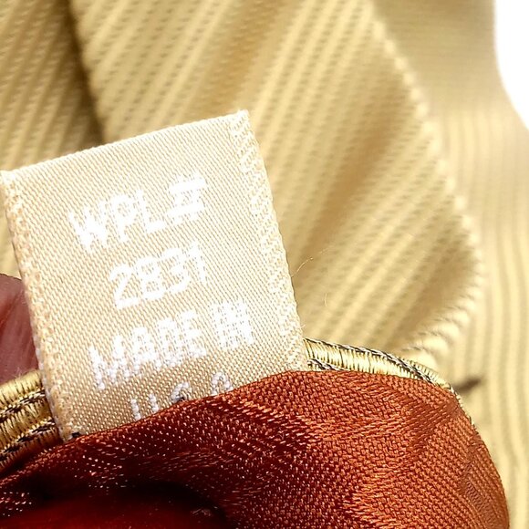 Michael Kors Men's Tie Gold Textured 100% Imported Silk Necktie 59" Length - Picture 9 of 11